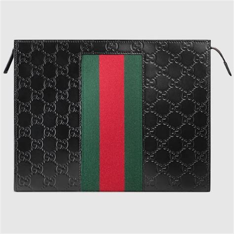 gucci signature web pouch|tas gucci original.